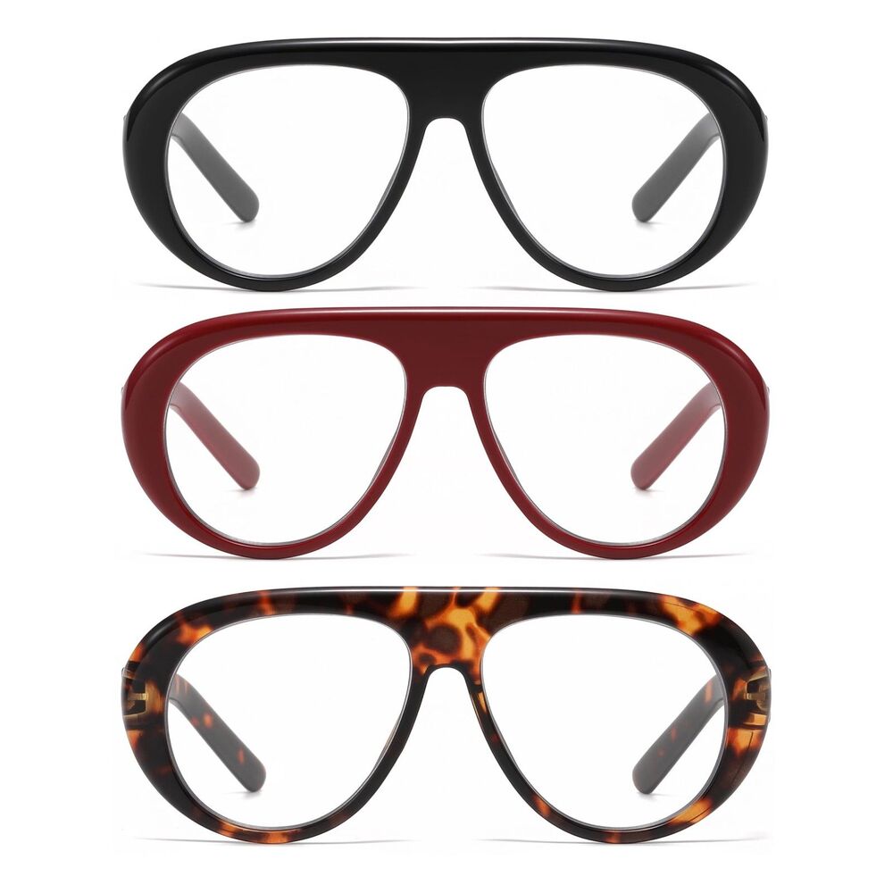 3 Pack Aviator Reading Glasses (+3.00)
